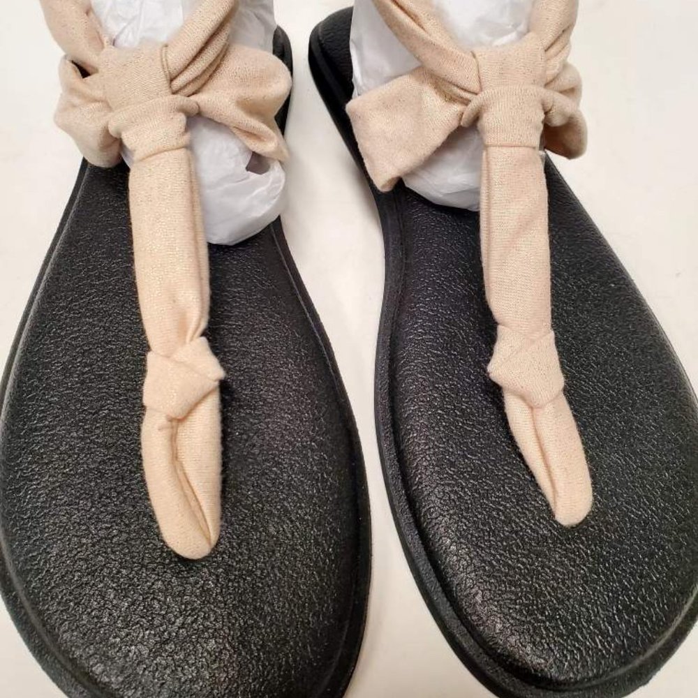 SANUK Women's Sandal Yoga Sling Ella Metallic, Beige Gold - Picture 3 of 3